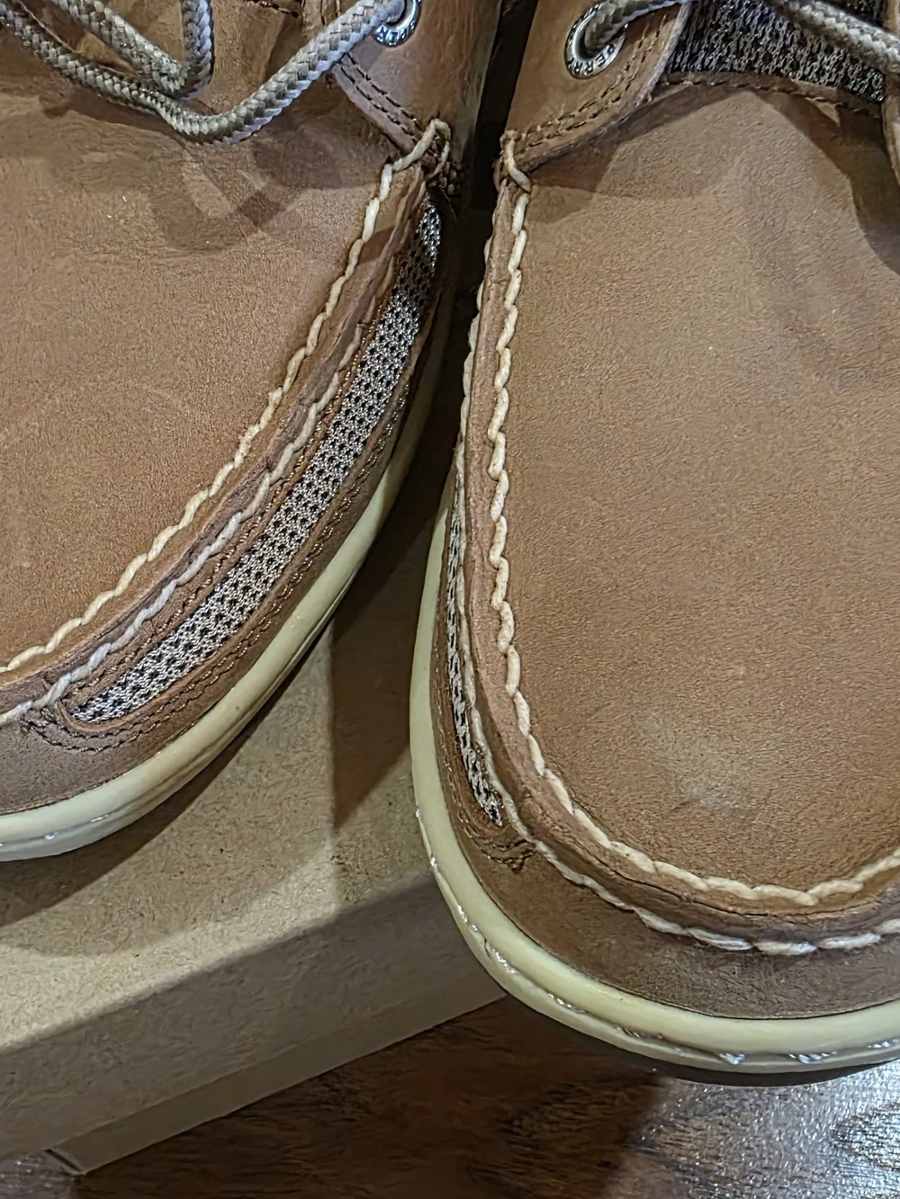 Sperry Tan Leather Boat Shoes